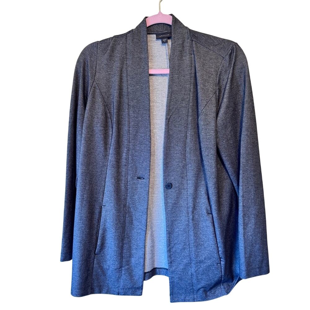 J Jill Wearever Collection Grey Blazer Jacket Womens XS Classic Fall Preppy